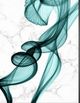 Classy Living Irena Orlov Teal Ribbons II 22" Wall Art-2