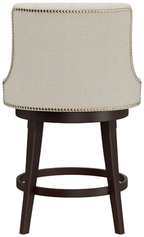 HH2 Home Halbrooke Chocolate/Cream Swivel Counter Stool-3