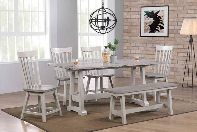Urban Styles Furniture Montreal Smoke Gray Dining Table with Almond Base-1