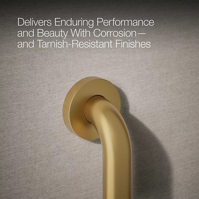 KOHLER® Contemporary Vibrant Brushed Moderne Brass 18" Grab Bar-4