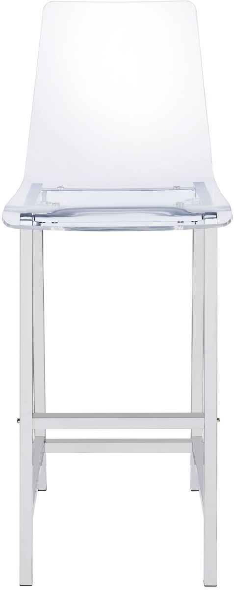 Coaster® Juelia 2-Piece Chrome/Acrylic Bar Stools-2