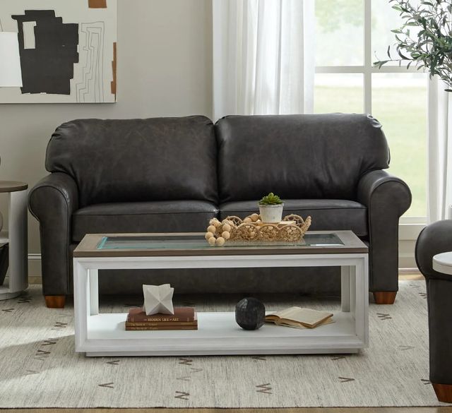 Flexsteel® Customizable Thornton Leather Two-Cushion Sofa-1