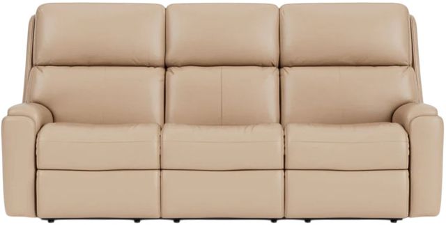Flexsteel® Customizable Rio Leather Power Reclining Sofa with Power Headrest-4