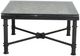 A & B Home Arabesque Glass Top Square Cocktail Table with Black Cross Legs-1