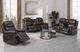 New Classic® Home Furnishings Kellen Brown Power Console Loveseat with Dual Recliner-1