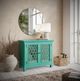 Jofran Inc. Isabella Aqua 38" Mirrored Accent Cabinet-1