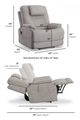 Flexsteel® Zecliner Model 2 Dove Power Sleep Recliner with Power Headrest and Lumbar-2