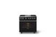 Viking® 5 Series 36" Onyx Pro Style Dual Fuel (LP) Range with Brushed Brass Trim-3