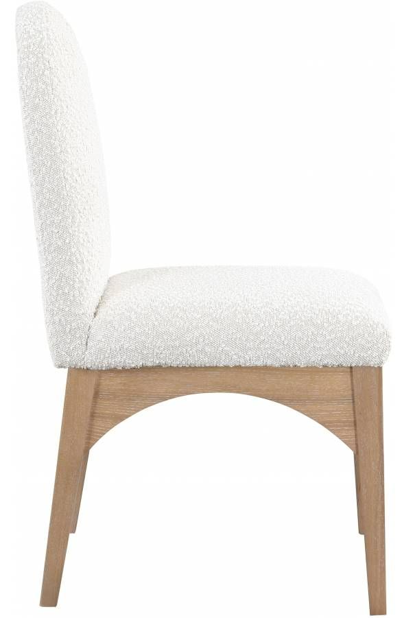 Meridian Furniture Waldorf Cream/Natural Boucle Upholstered Dining Chair-2