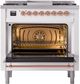 Ilve® Nostalgie II Series 36" White Pro Style Dual Fuel Range-3