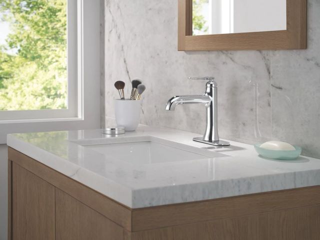 Delta Bonacci™ Chrome Single Handle Bathroom Faucet-1