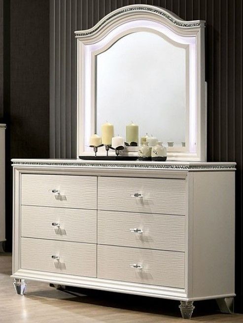 Furniture of America® Allie 4-Piece Pearl White Twin Trundle Bedroom Set-4