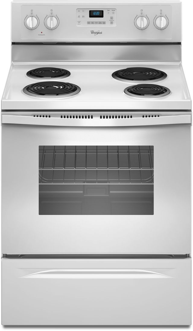 Whirlpool® 29.88" White Freestanding Electric Range-0