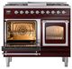 Ilve® Nostalgie II Noblesse 40'' Burgundy Pro Style Dual Fuel Range with Chrome Trim-3