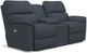 La-Z-Boy® Brooks Navy Power Reclining Loveseat with Headrest and Console-1