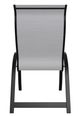 Telescope Casual Aruba Abalone/Black Aluminum/Fabric Outdoor Sling Supreme Stacking Arm Chair-3