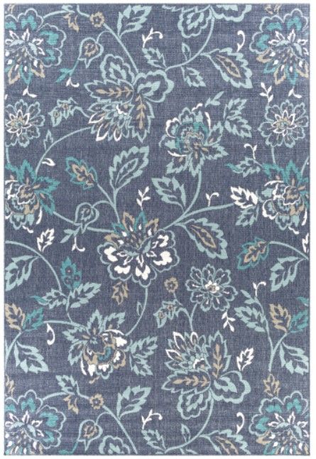 Surya Alfresco Navy/Teal 5'x8' Area Rug-1
