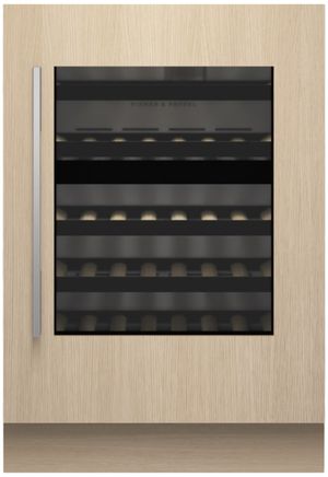 Front view of the Fisher & Paykel Series 9 24" Panel Ready Built In Wine Cooler