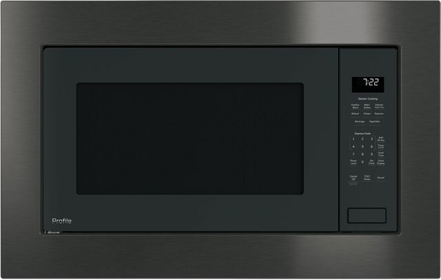 GE® 26.75" Black Stainless Steel Built In Microwave Trim-1