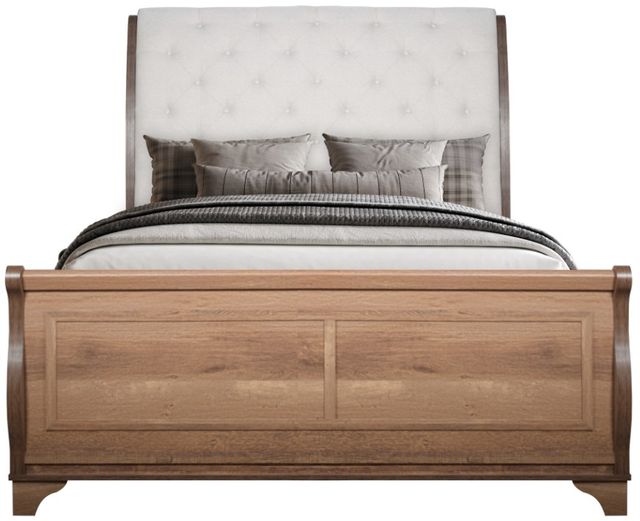 New Classic® Home Furnishings Coventry Hall 4-Piece Pecan California King Panel Bedroom Set-4
