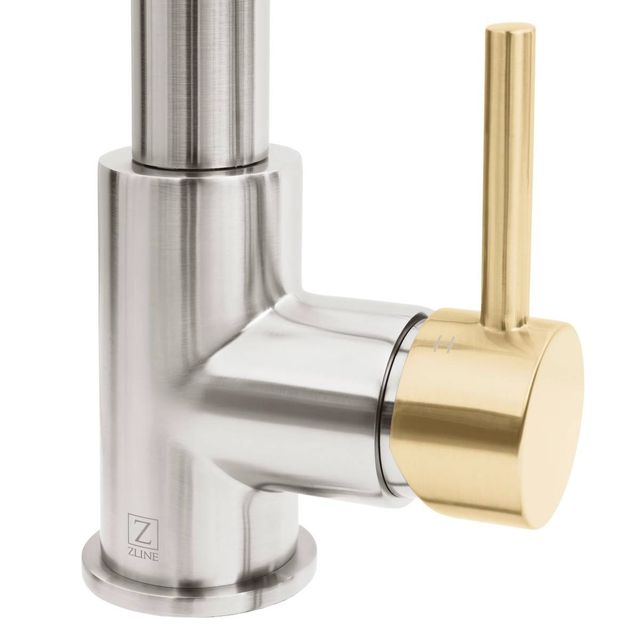 ZLINE Autograph Edition Apollo Brushed Nickel Pull Down Spring Single Handle Kitchen Faucet-4