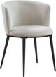 Meridian Furniture Skylar Cream/Matte Black Velvet Dining Chair-0