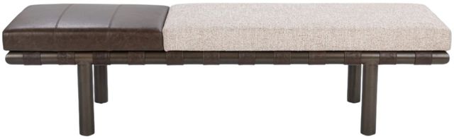 Classic Home Brooklyn Coco Latte Power Reclining Bench-2
