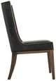 International Furniture Direct Walnut Black Side Chair-2