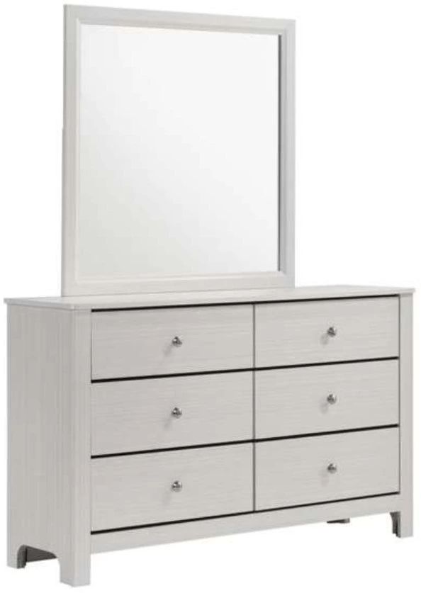 Elements International Sami White Dresser and Mirror-0