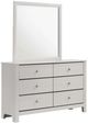 Elements International Sami White Dresser and Mirror-0