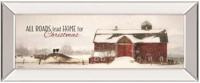 Classy Living Lori Deiter All Roads Lead Home For Christmas 18" Wall Art-0