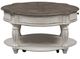 Liberty Furniture Magnolia Weathered Bark Cocktail Table with Antique White Base-3