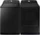 Samsung Brushed Black Top Load Washer & Gas Dryer Laundry Pair-0