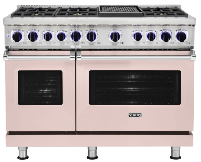 Viking® Series 48'' Blush Pro Style Dual Fuel Range with Griddle