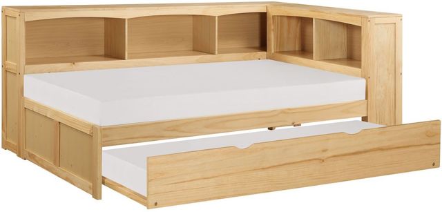 Homelegance® Bartly Natural Pine Youth Twin Bookcase Corner Bed with Twin Trundle-3