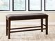Signature Design by Ashley® Haddigan Dark Brown Upholstered Counter Dining Bench-1
