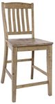 Jofran Inc. Carlyle Crossing 7-Piece Brown Trestle Counter Height Table Set-2