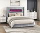 Homelegance® Fitzroy Gray Eastern King Upholstered Panel Bed-1