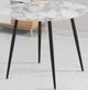 Titus Furniture T-3485 Gray Faux Marble Dining Table with Black Metal Legs -1