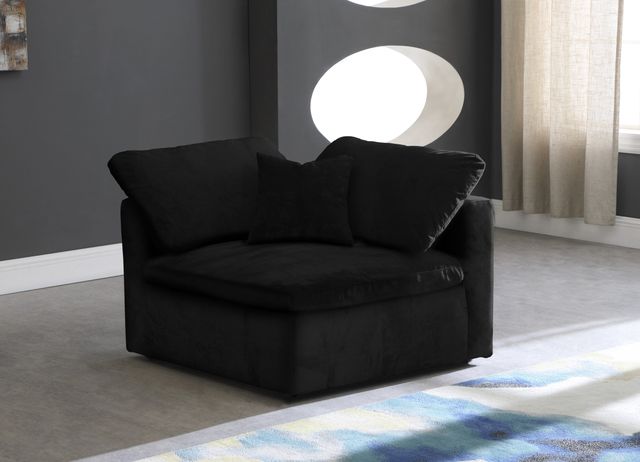 Meridian Furniture Cozy Black Velvet Chair-2