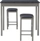 Linon Lance 3-Piece Faux Marble/Gray Tavern Set-2