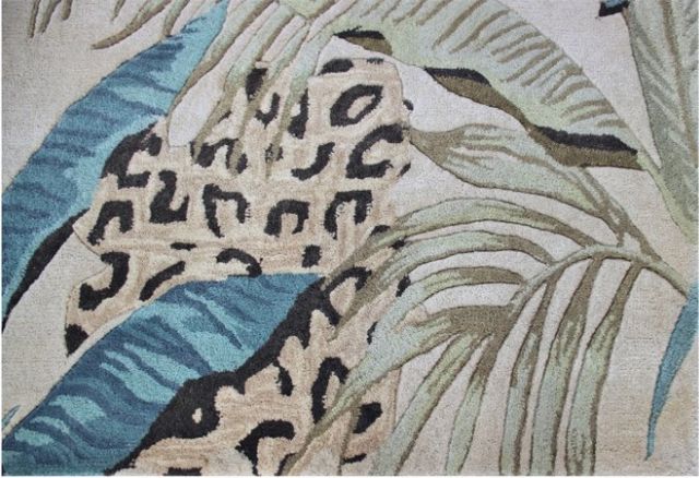 KAS Rugs Sparta Blue/Ivory Leopard 5'x8' Area Rug-4