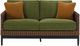 Signature Design by Ashley® Horizon Hall Brown/Green Aluminum Outdoor Loveseat -1
