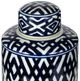 A & B Home Carlyle Blue/White Lidded Jar-4