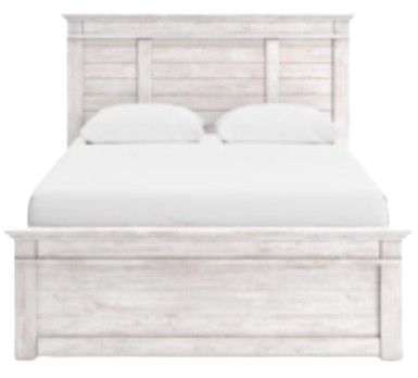 Signature Design by Ashley® Makidern Whitewash Queen Panel Storage Bed-1