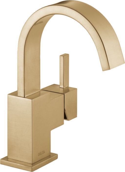 Delta Vero® Champagne Bronze Single Handle Bathroom Faucet-0