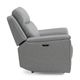 Kate Preston Home Grey Leather Zero Gravity Power Headrest Recliner-4