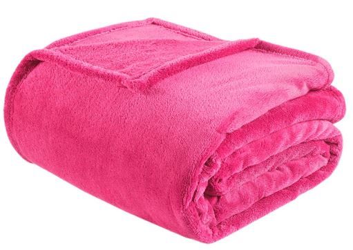 Olliix by Intelligent Design Microlight Plush Pink King Oversized Blanket-0