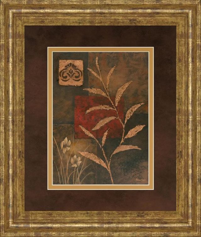 Classy Art Copper Rhythm Il by Vivian Flasch Framed Print Wall Art-1