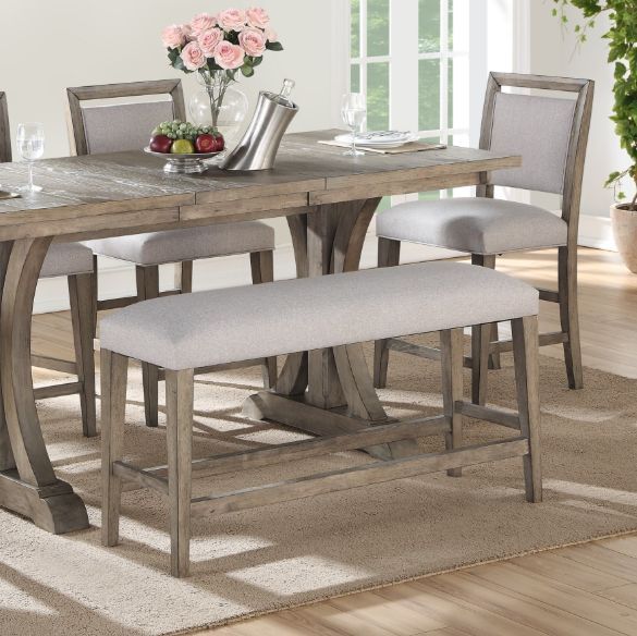 Winners Only® Xena Gray 48" Dining Bench-1